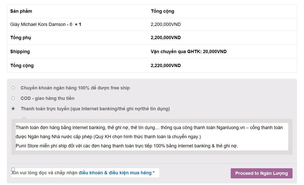 Huong dan dat hang qua web pumistore.com