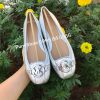 Giay Michael Kors Silver Metallic Leather