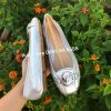 Giay Michael Kors Silver Metallic Leather
