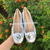 Giay Michael Kors Silver Metallic Leather