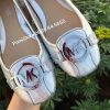 Giay Michael Kors Silver Metallic Saffiano