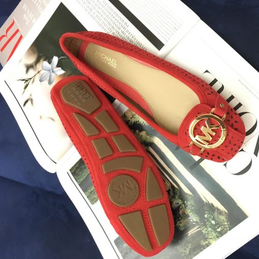 Giay Michael Kors Fulton red suede
