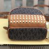 michael kors abbey backpack brown studded