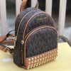 michael kors abbey backpack brown studded