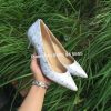 Giay Michael Kors Flex mid Pump Silver Optic