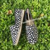 Giay COACH Flat Espadrille Black/Chalk Floral Canvas
