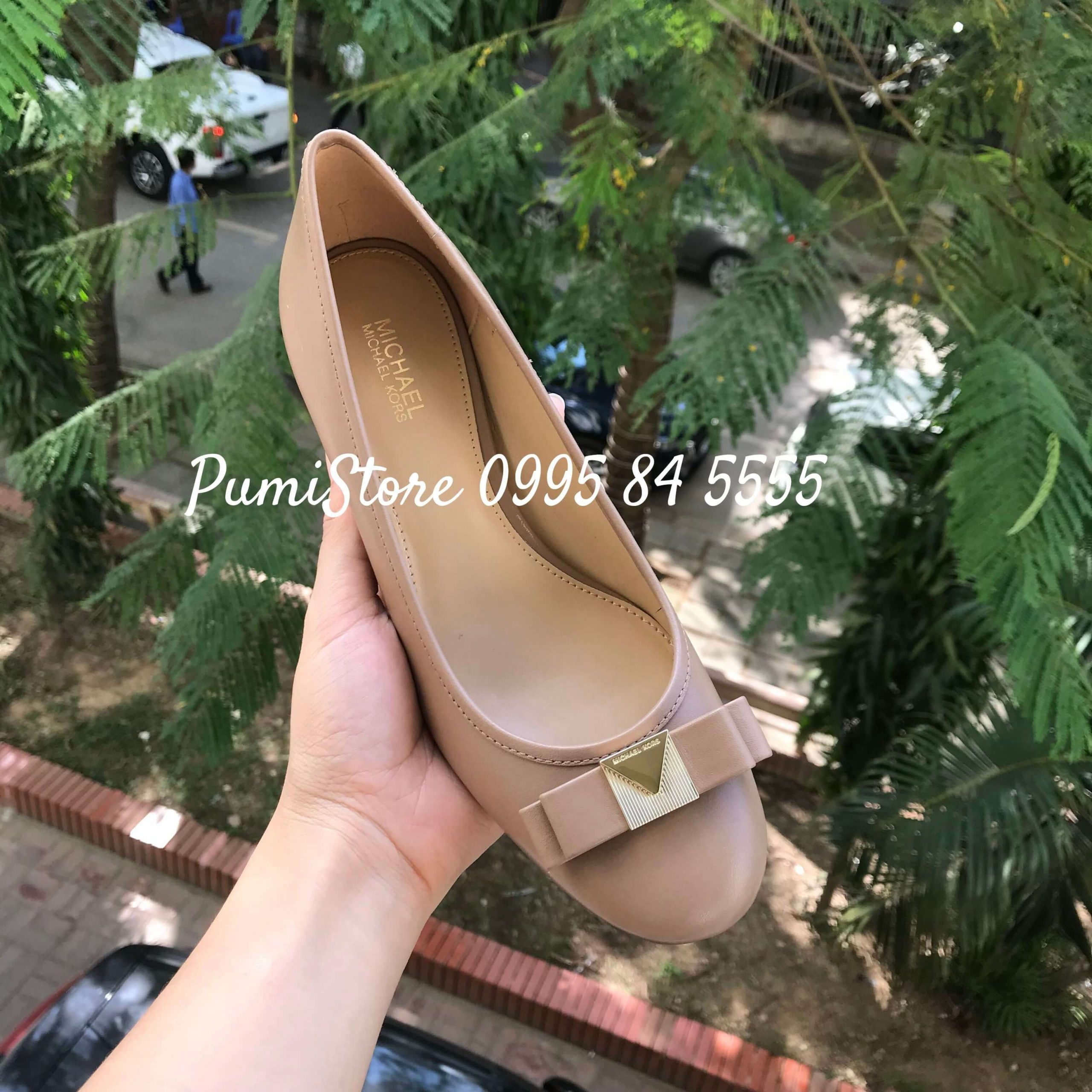 Giày cao gót Michael Kors Caroline Khaki - Pumi Store