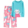 Pijama Carter Snow Kitty Turquoise Pink