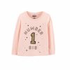 Ao thun dai tay Oshkosh Original Graphic Tee Pink Black Gold