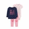 Set 3 mon be gai Carter's Little Character Pink/Navy