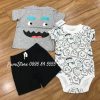 Set 3 mon be trai Carter's Monster-Print