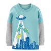 Ao dai tay Carter's be trai Dino & UFO Graphic Cotton T-Shirt