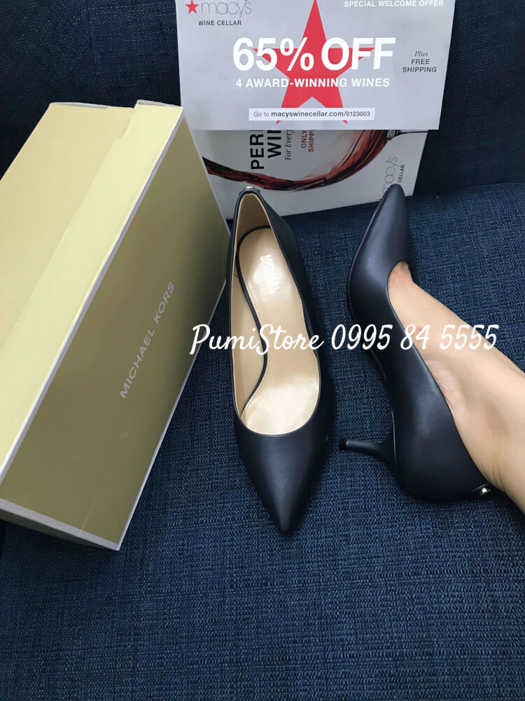 Giày Michael Kors Flex Kitten Pump Admiral Leather - Pumi Store