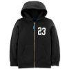 Ao khoac be trai lot long cuu Carters Front-Zip Hoodie black