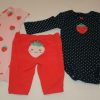 Set 3 món bé gái Carter's Strawberry Little Character Set Pink Navy