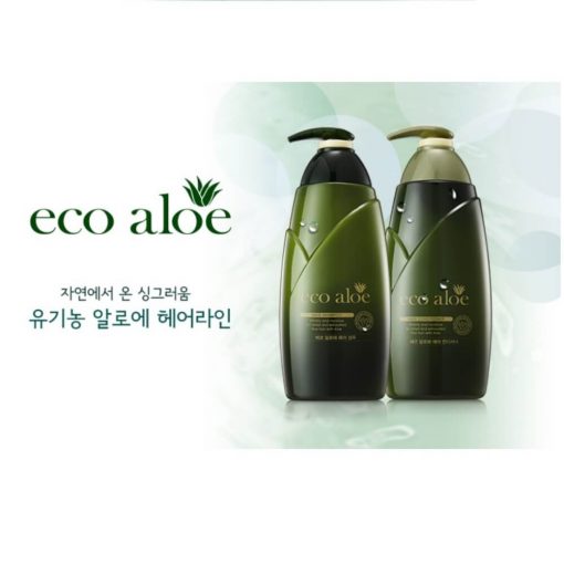 Set Dầu Gội + Xả Nha Đam Rosee Eco Aloe Hàn Quốc 760ml