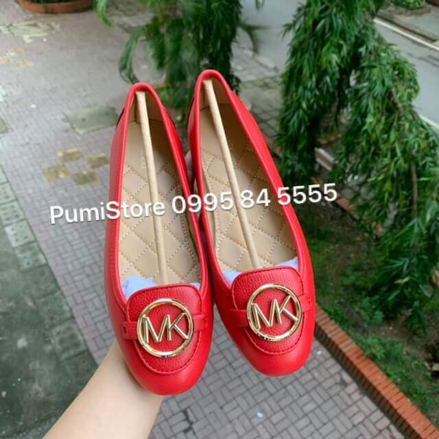 Giay Michael Kors Lillie Bright Red khoa vang