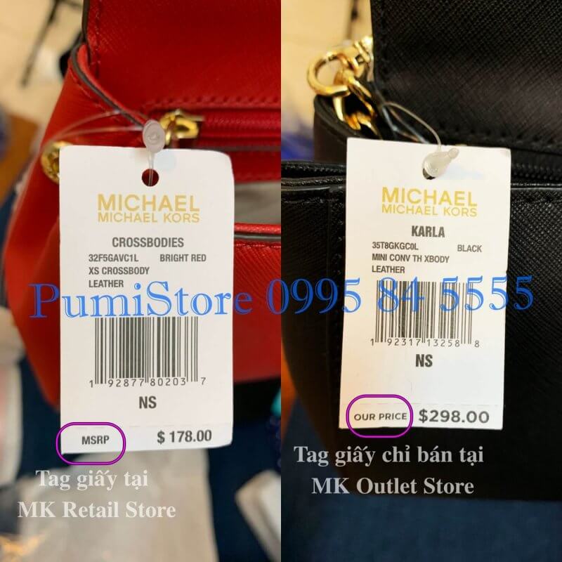 Túi MK bán tại Michael Kors Outlet vs Retail Store Pumi Store