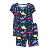 Set 4 do ngu Carter's Cotton Dinosaur Pajamas Pink/Navy