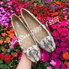 Giay Michael Kors Lillie Snake Embossed Natural