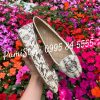 Giay Michael Kors Lillie Snake Embossed Natural