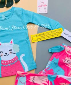 Pijama Carter Snow Kitty Turquoise Pink