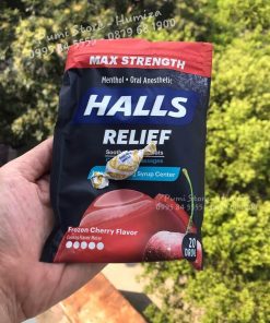 Kẹo Halls Relief Max Strength Frozen cherry