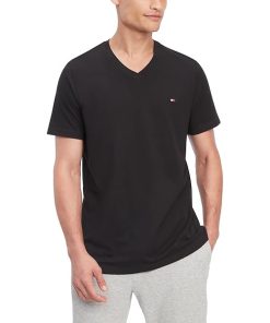 Áo Tommy Hilfiger cổ tim Men's flag V Neck tee