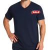 Áo thun cổ tim Tommy hilfiger Men's flag V Neck tee Xanh Navy