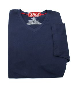 Áo thun cổ tim Tommy hilfiger Men's flag V Neck tee Xanh Navy