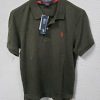 U.S polo Assn. men solid interlock short-sleeve Polo shirt, army heather
