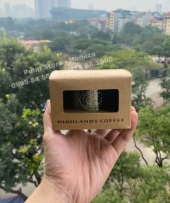 Phin cafe Highlands Coffee logo dập nổi