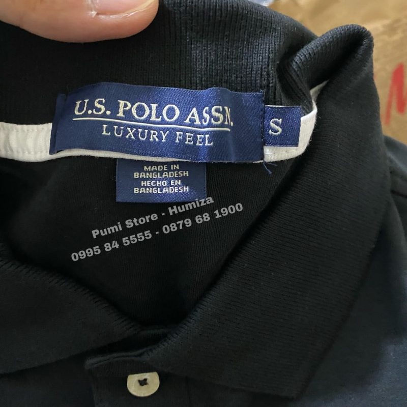 Áo U.S. Polo Assn. nam Interlock màu đen