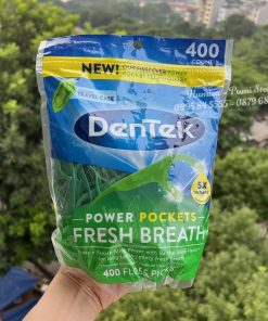 Tăm chỉ Dentek Fresh Breath hương bạc hà mạnh gói 400 cây