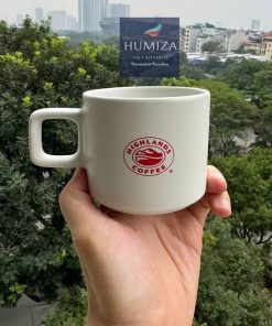 Cốc sứ Highlands Coffee 280ml trắng