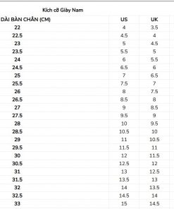 size Giày thể thao nam New Balance