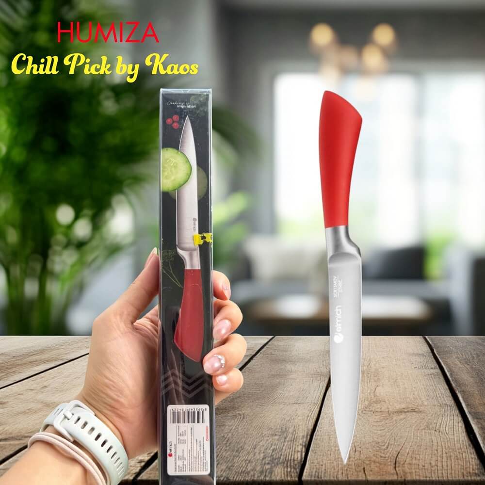 Dao gọt hoa quả Elmich EL8422 chiều dài 24cm, màu đỏ, lưỡi dao làm bằng thép không gỉ