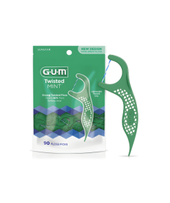 Tăm chỉ nha khoa GUM sợi xoắn hương bạc hà