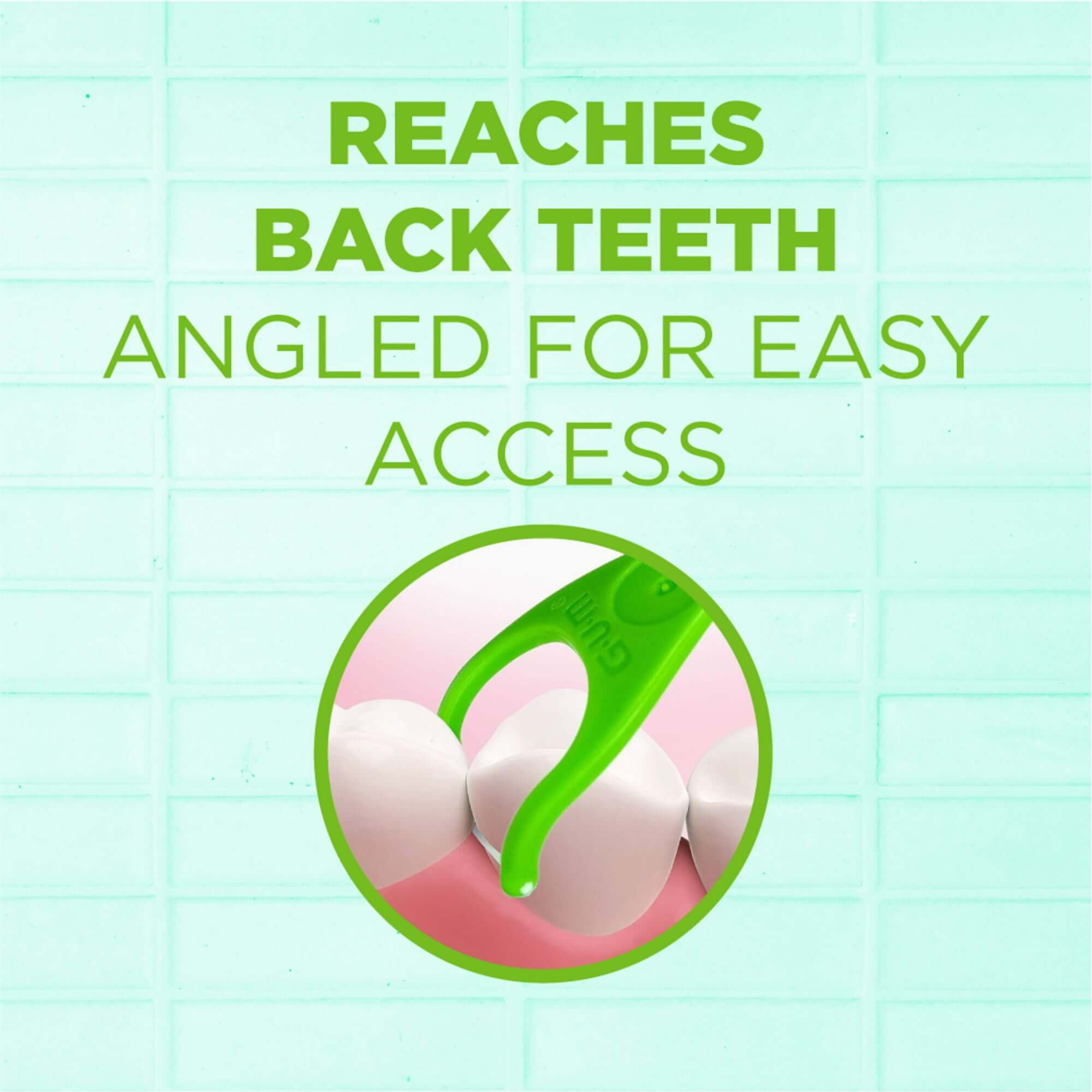 Tăm chỉ Gum Angled floss pick đầu nghiêng 90 độ