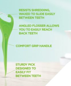 Tăm chỉ Gum Angled floss pick đầu nghiêng 90 độ