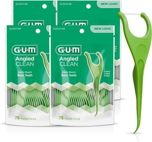 Tăm chỉ Gum Angled floss pick đầu nghiêng 90 độ