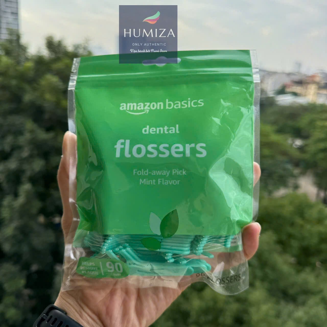 Tăm Chỉ Nha Khoa Amazon Basics Dental Flossers 90 Cây