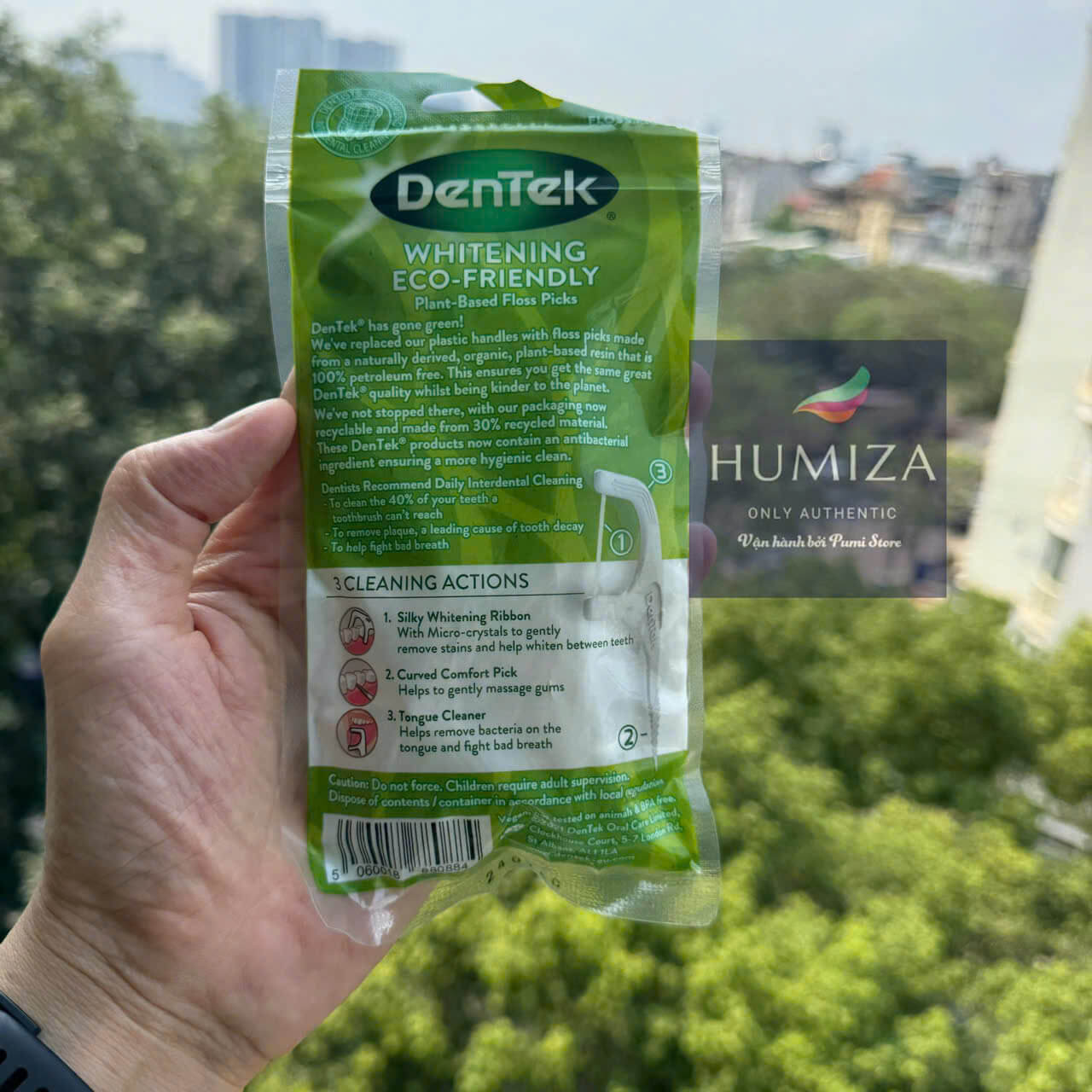 Tăm chỉ Dentek eco-friendly sensitive clean làm trắng răng Tăm chỉ Dentek eco-friendly sensitive clean làm trắng răng