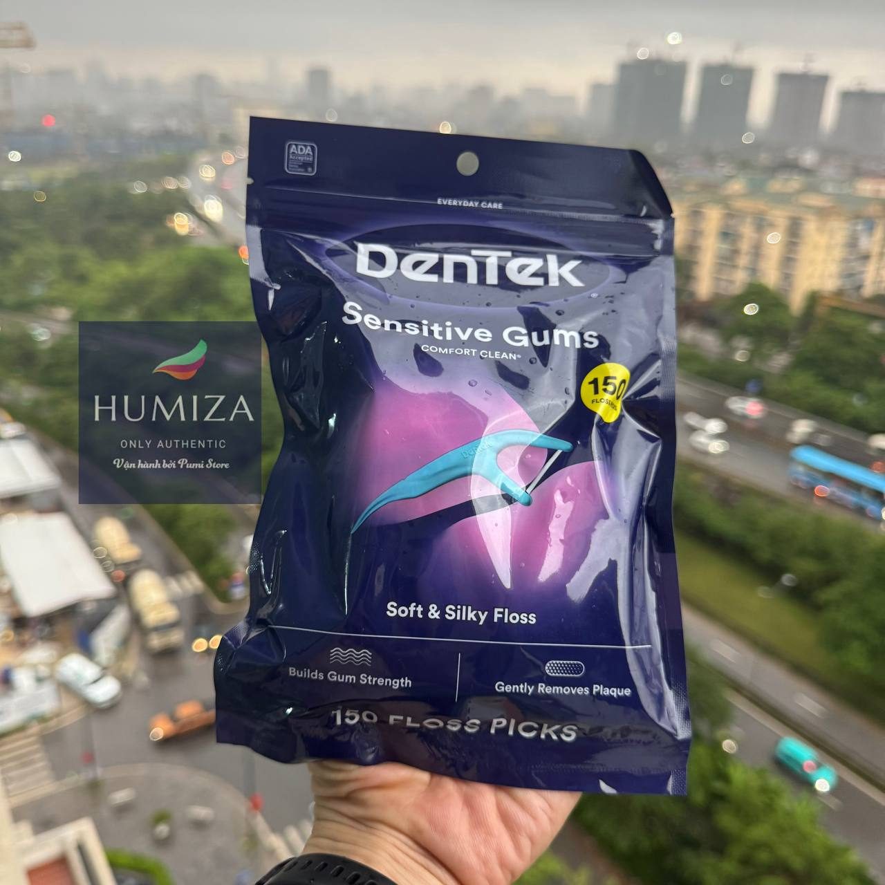 Tăm chỉ Dentek Sensitive Gum gói 150 chiếc