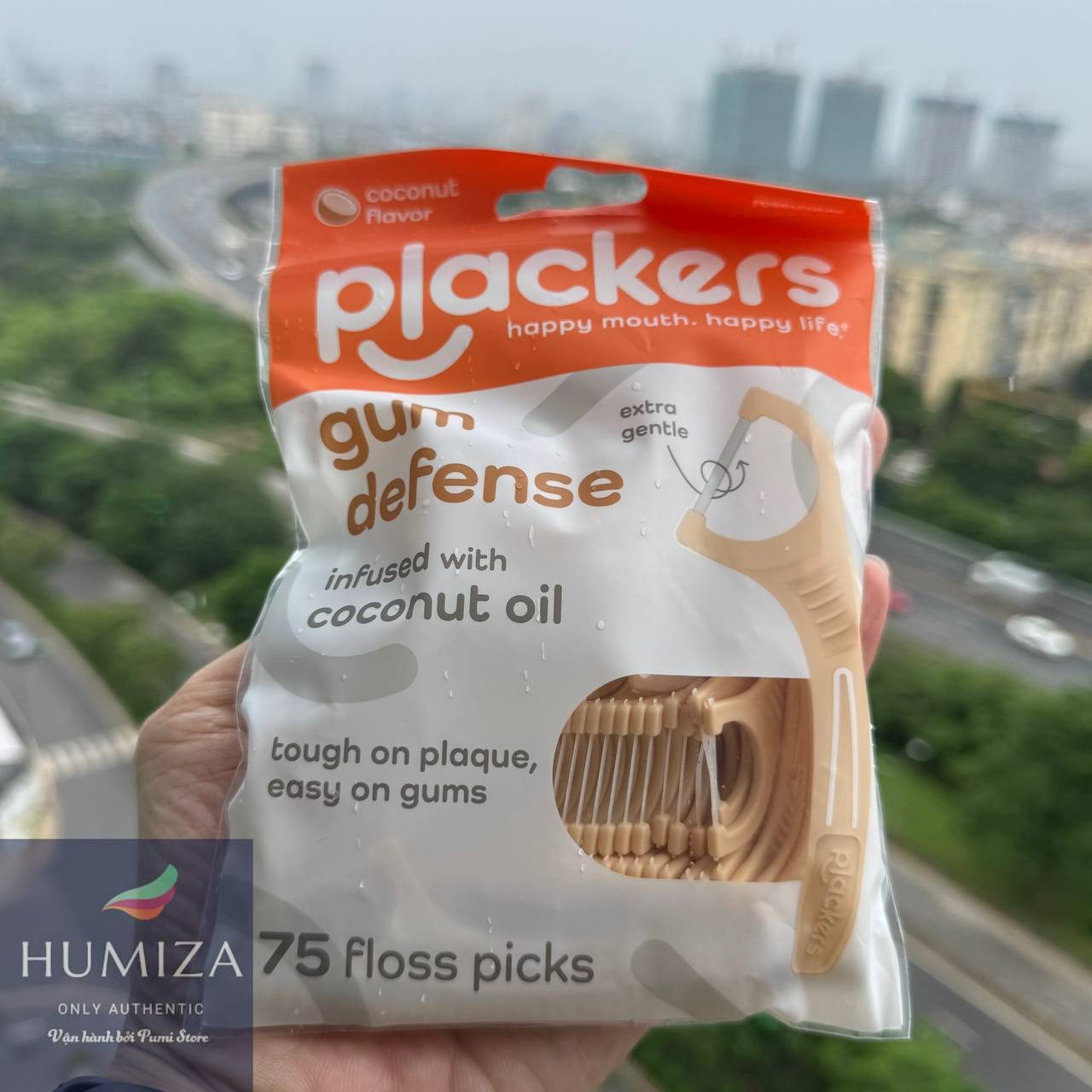 Tăm chỉ nha khoa Plackers Gum defense coconut oil