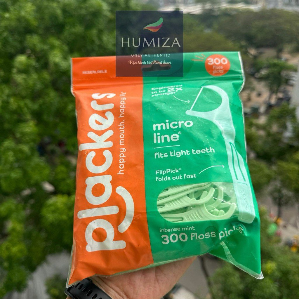 Tăm chỉ Plackers Micro Mint túi 300 cây