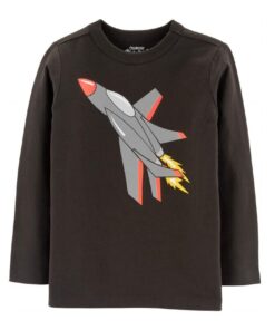 Áo thun dài tay bé trai Oshkosh - Originals Graphic Tee_Grey, Orange, Yellow