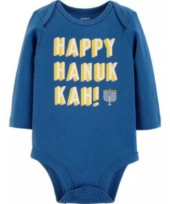 Bodysuit Carter's Bé Trai Tay Dài Happy Hanukkah