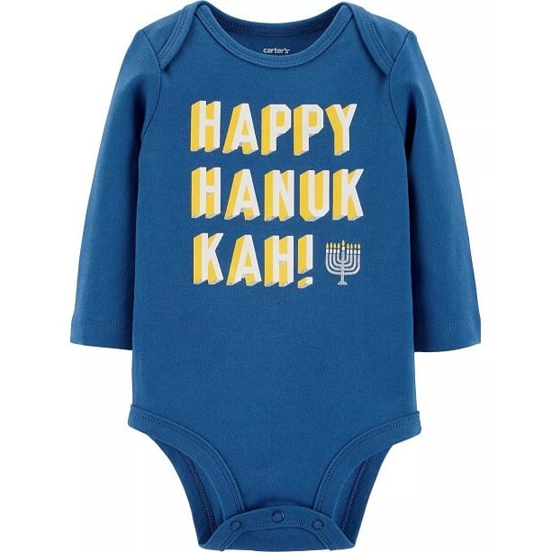 Bodysuit Carter's Bé Trai Tay Dài Happy Hanukkah