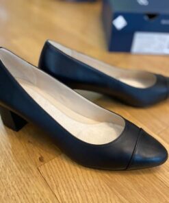 Giày Cole Haan The Go-To Block Heel Pump Black Leather (45mm)